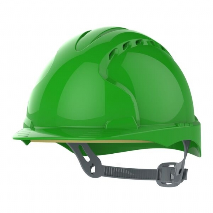 JSP AJF030-000-300 EVO2 Mid Peak Slip Ratchet Vented Helmet Green