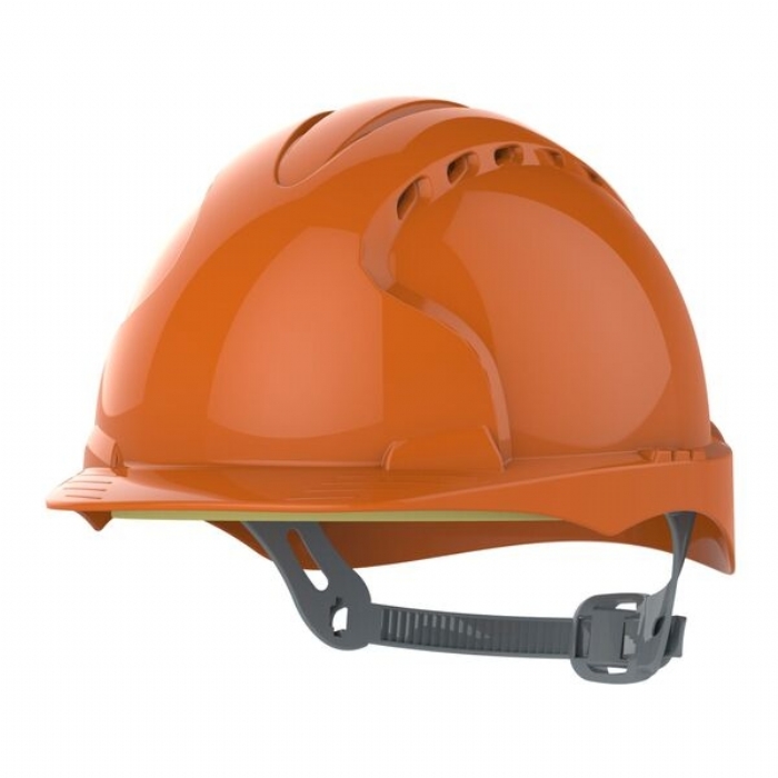 JSP AJF030-000-800 EVO2 Mid Peak Slip Ratchet Vented Helmet Orange