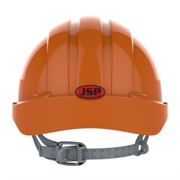 JSP AJF030-000-800 EVO2 Mid Peak Slip Ratchet Vented Helmet Orange