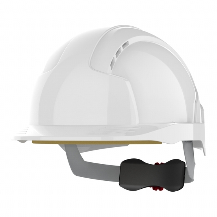 JSP AJB170-000-100 EVOLite Vented Safety Helmet Wheel Ratchet White