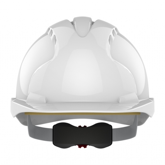 JSP AJF170-000-100 EVO3 Mid Peak Wheel Ratchet Vented Helmet White