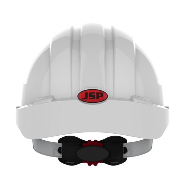 JSP AJF170-000-100 EVO3 Mid Peak Wheel Ratchet Vented Helmet White