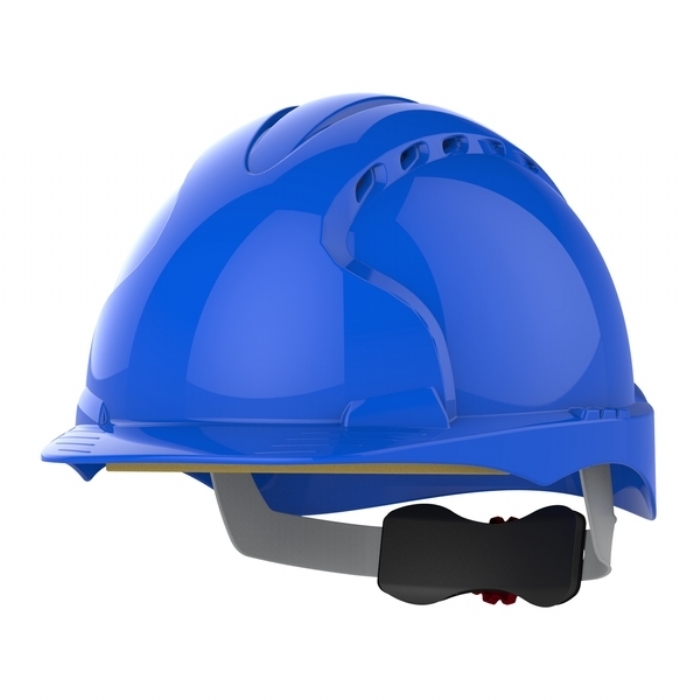 JSP AJF170-000-500 EVO3 Mid Peak Wheel Ratchet Vented Helmet Blue