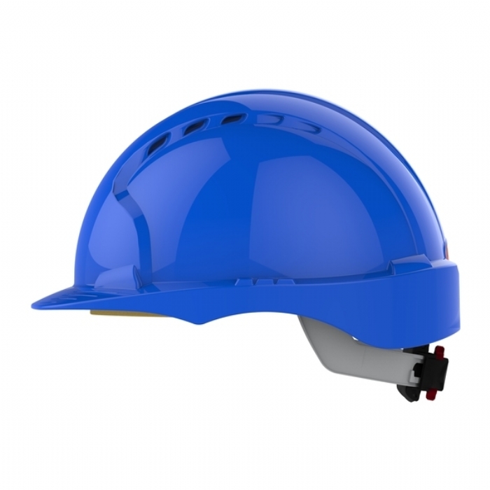 JSP AJF170-000-500 EVO3 Mid Peak Wheel Ratchet Vented Helmet Blue