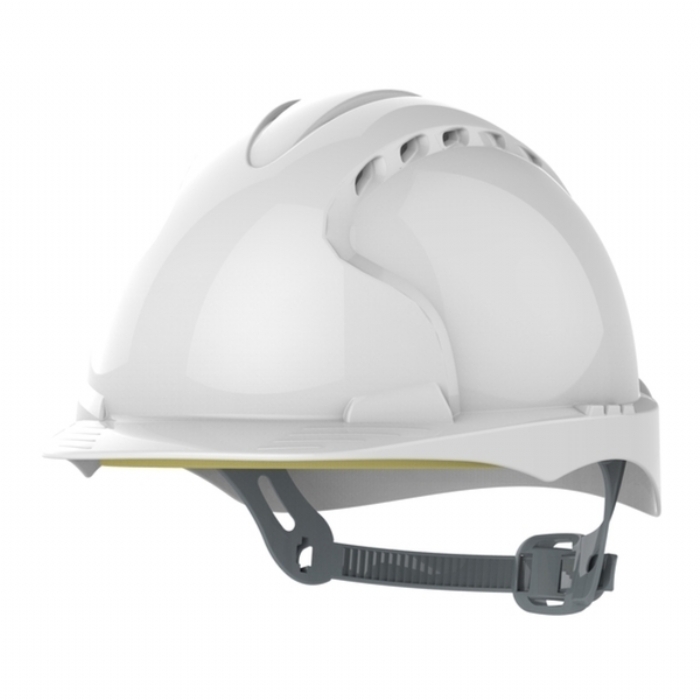 JSP AJF030-000-100 EVO2 Mid Peak Slip Ratchet Vented Helmet White