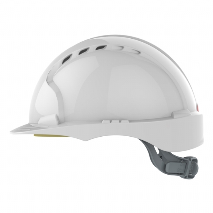 JSP AJF030-000-100 EVO2 Mid Peak Slip Ratchet Vented Helmet White