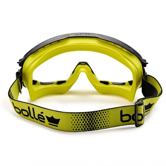 Bolle UNIVGN10W Clear Vented Goggle PC/TPR Black/Yellow