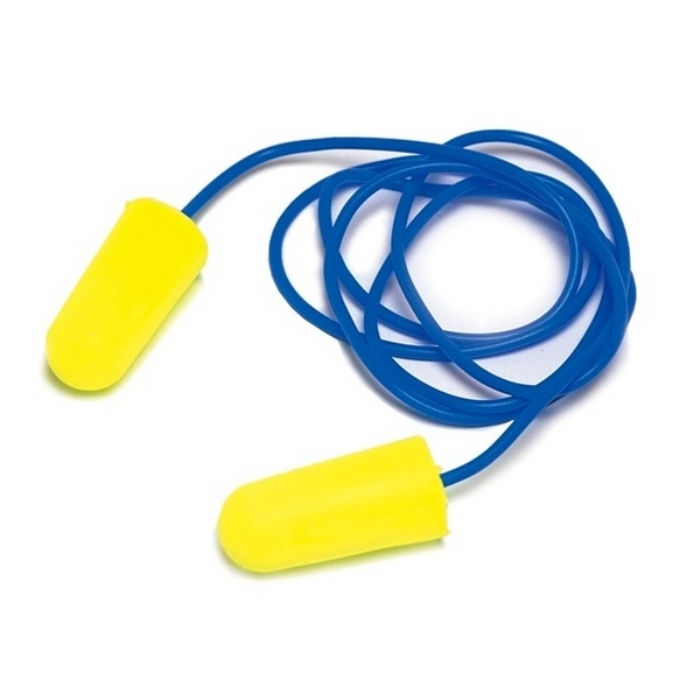 3M E-A-Rsoft Yellow Neons Earplugs, 36 dB, Corded, 200 Pairs/Box, ES-01-005