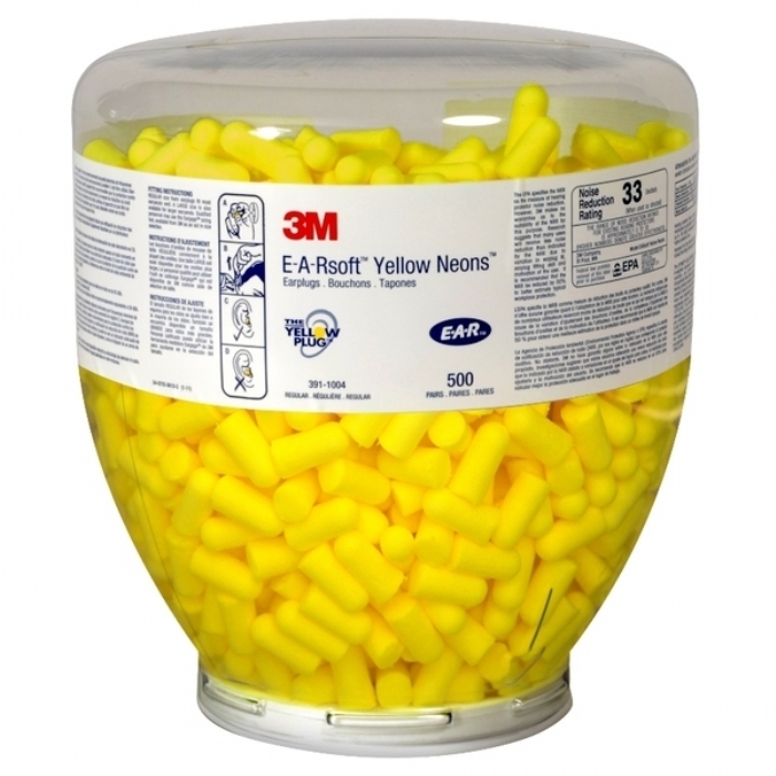 3M E-A-R Earsoft Yellow Neon Earplugs Refill Bottle