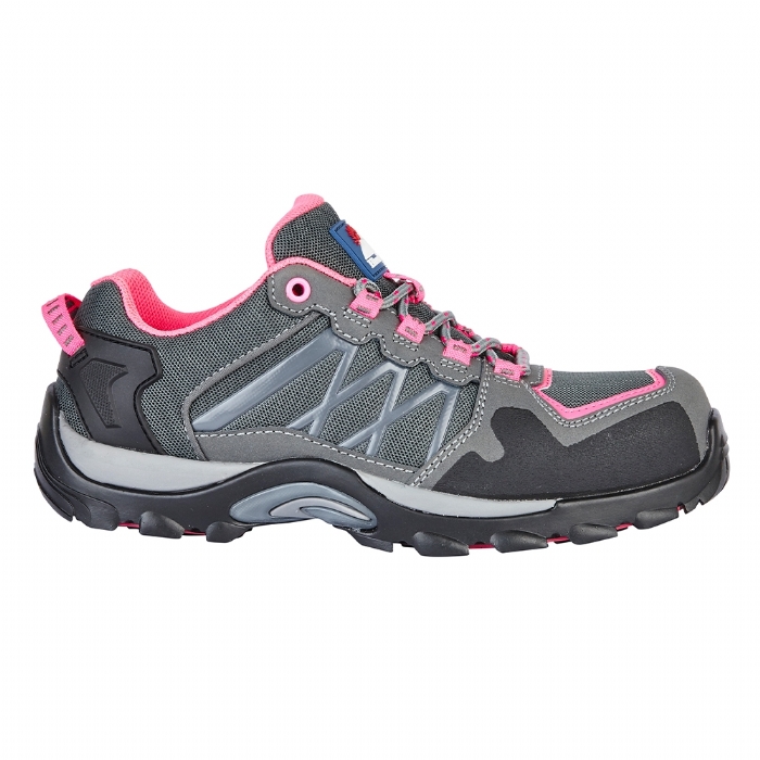 HIMALAYAN  Ladies Pink/Grey Leather/Mesh Cross Trainer with Metal Free Toecap and Midsole