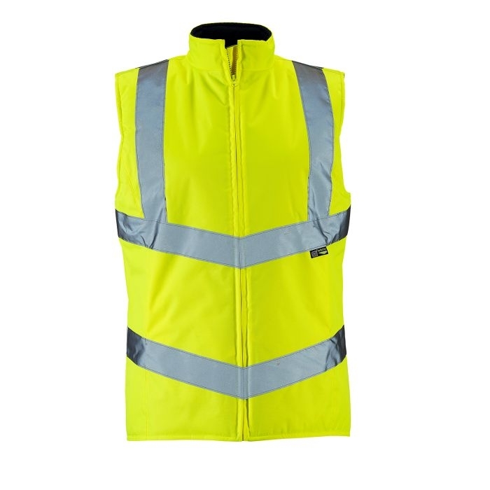 Ladies Hi Vis Yellow Anjali Body Warmer