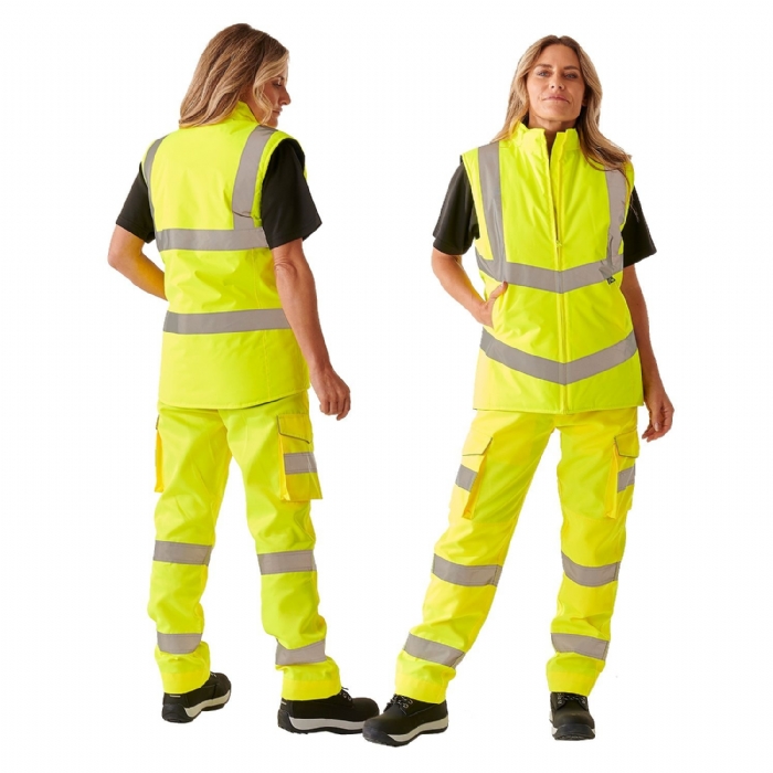 Ladies Hi Vis Yellow Anjali Body Warmer