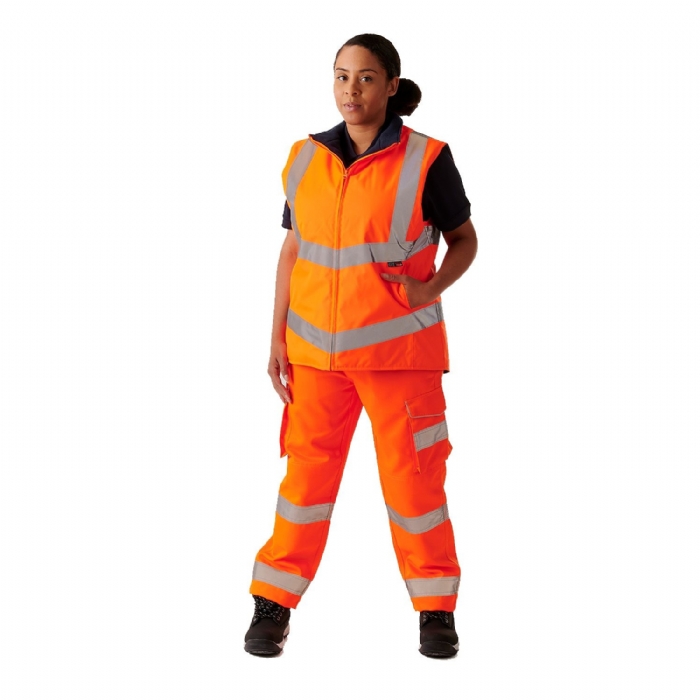 Ladies Hi Vis Orange Anjali Body Warmer