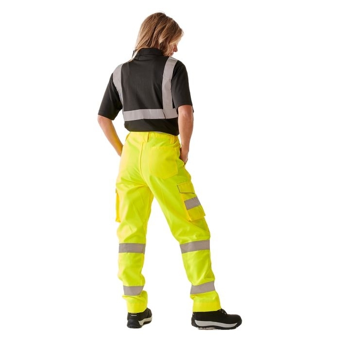 Ladies Hi Vis Yellow Hana Combat Trouser