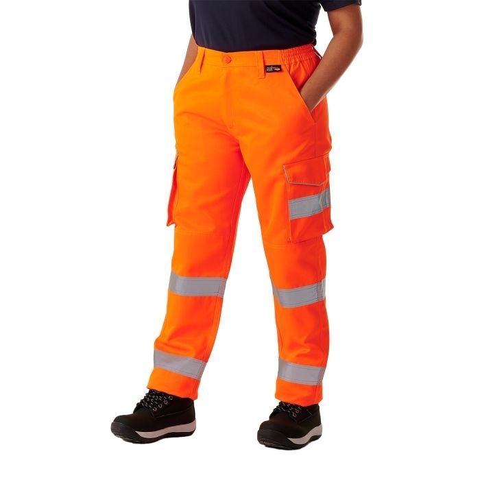 Ladies Hi Vis Orange Hana Combat Trouser