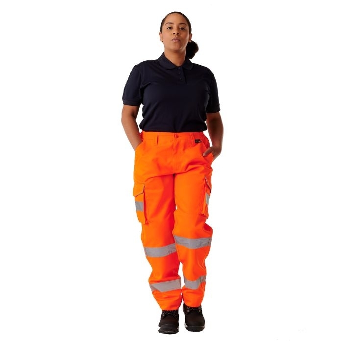 Ladies Hi Vis Orange Hana Combat Trouser