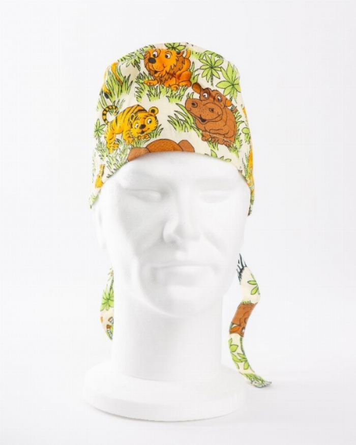 Safari Cartoon Animals Surgeons Hat 100% Cotton