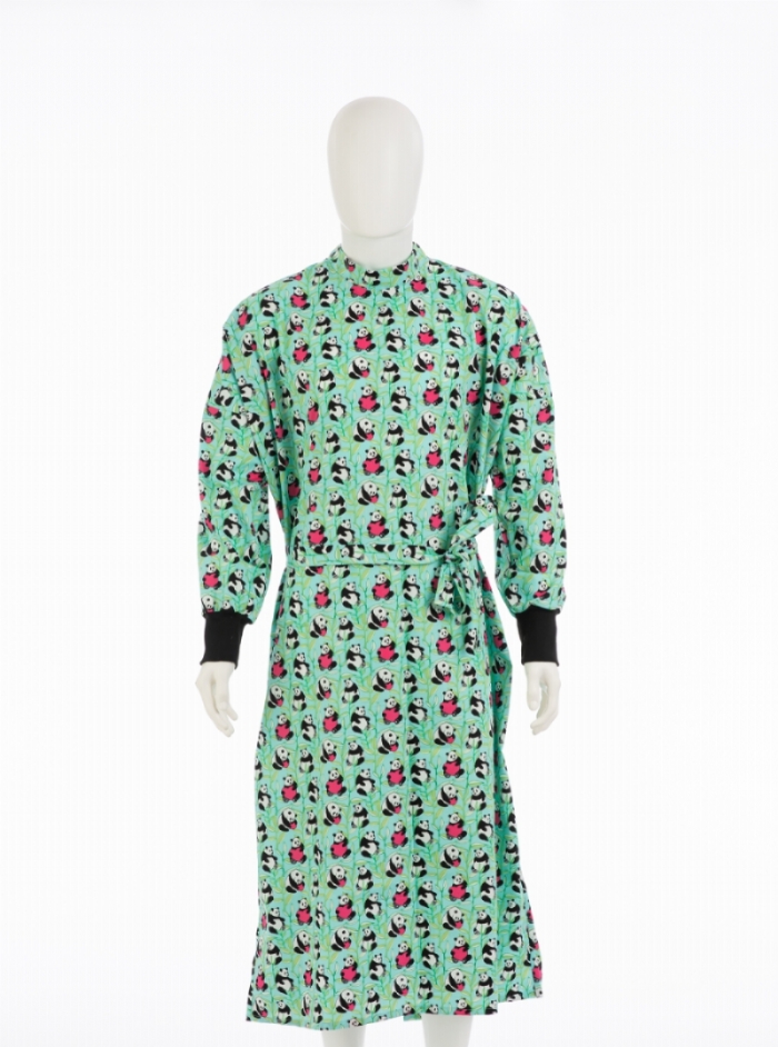Loved Up Panda Green Surgical Gown 100% Cotton