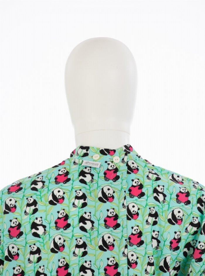 Loved Up Panda Green Surgical Gown 100% Cotton