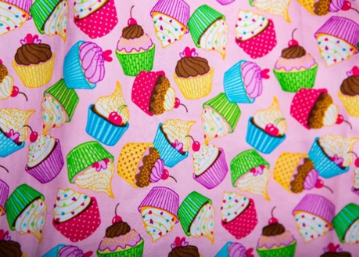 Cupcake Heaven Short Sleeve Scrub Top 100% Cotton