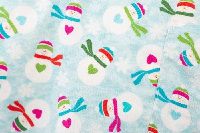  Christmas Snowman Love Short Sleeve Scrub Top 100% Cotton