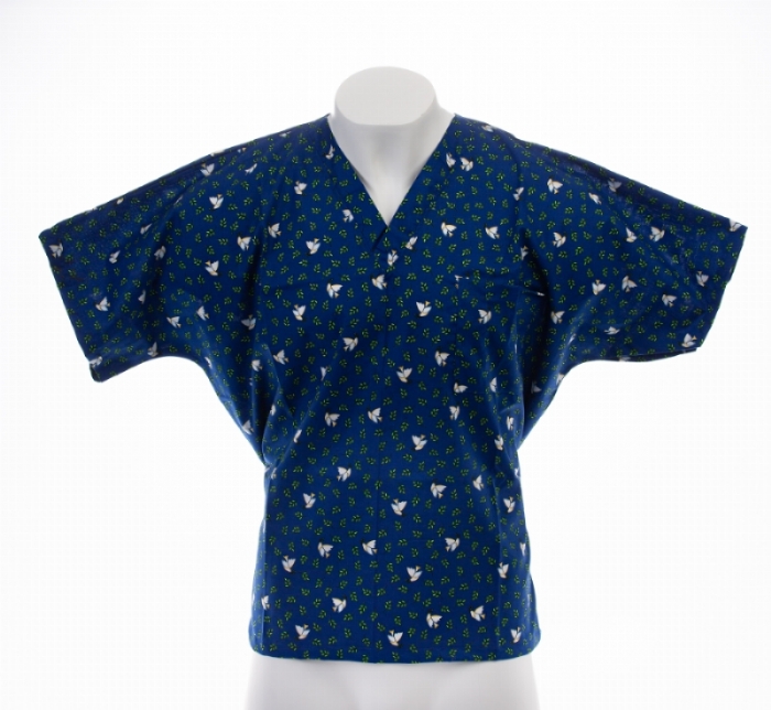 Dove Of Peace Short Sleeve Scrub Top 100% Cotton