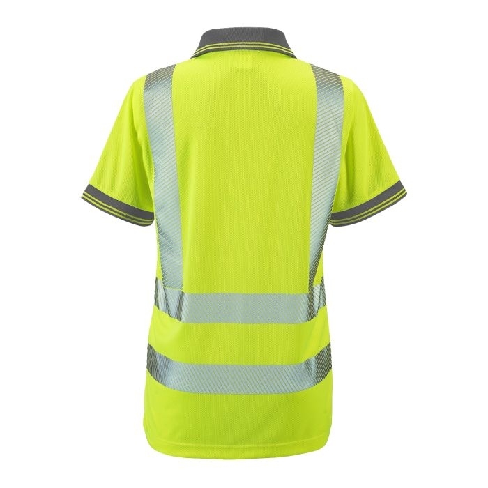 Ladies Hi Vis Yellow Savannah Birds Eye Polo