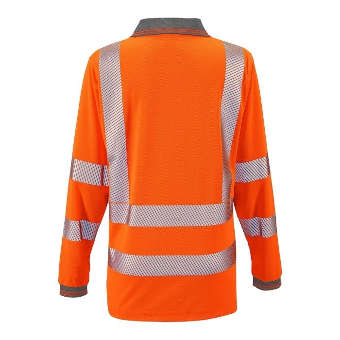 Ladies Hi Vis Orange Jaya Birds Eye Polo