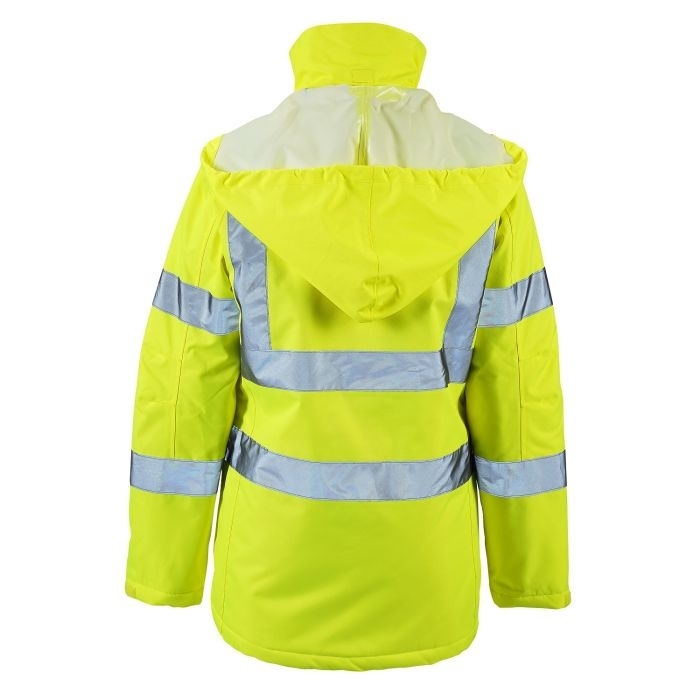 Ladies Hi Vis Yellow Kamela Padded Jacket