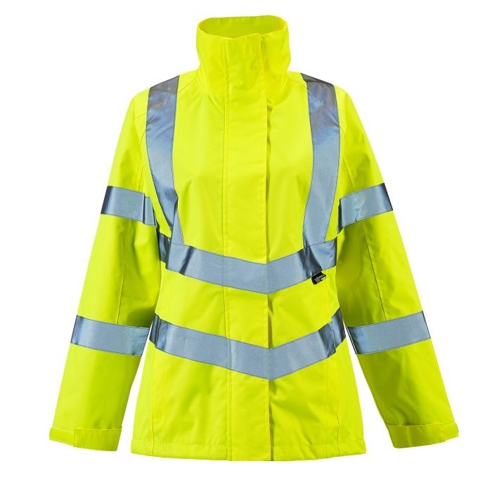 Ladies Hi Vis Yellow Sophia Lightweight Jacket