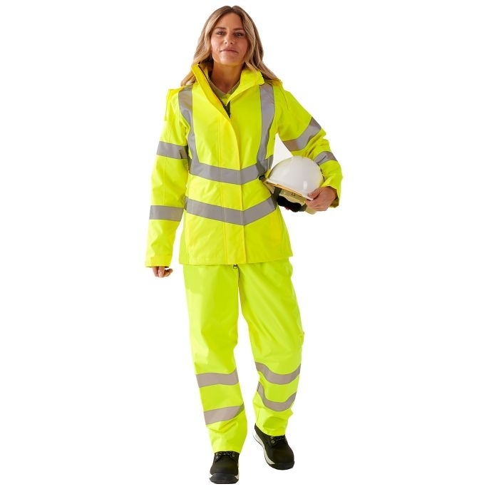 Ladies Hi Vis Yellow Sophia Lightweight Jacket