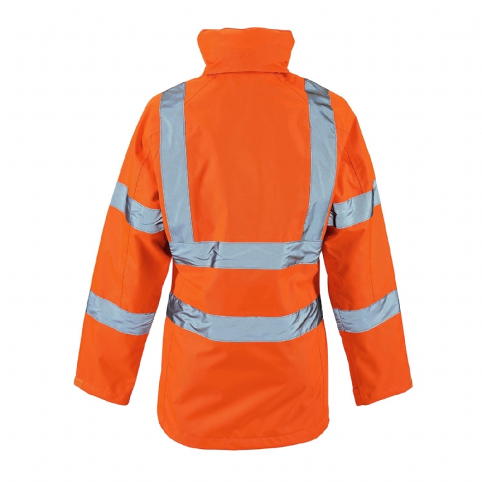 Ladies Hi Vis Orange Kamela Padded Jacket