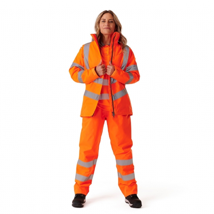 Ladies Hi Vis Orange Kamela Padded Jacket