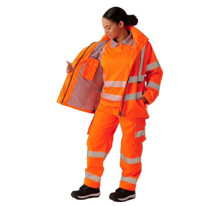 Ladies Hi Vis Orange Sophia Lightweight Jacket