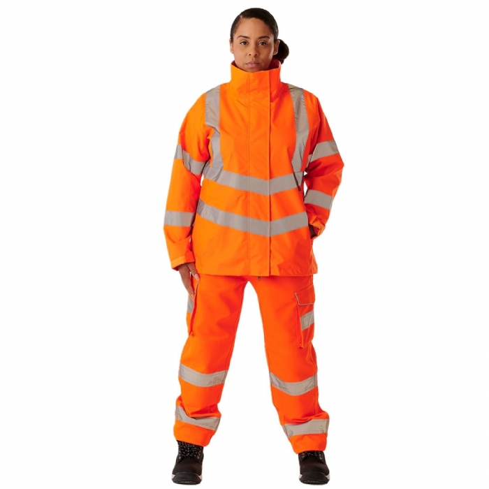 Ladies Hi Vis Orange Sophia Lightweight Jacket