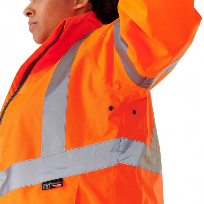 Ladies Hi Vis Orange Sophia Lightweight Jacket