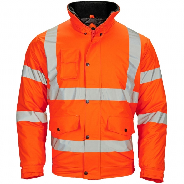 Stormflex® Hi Vis Orange PU Bomber Jacket