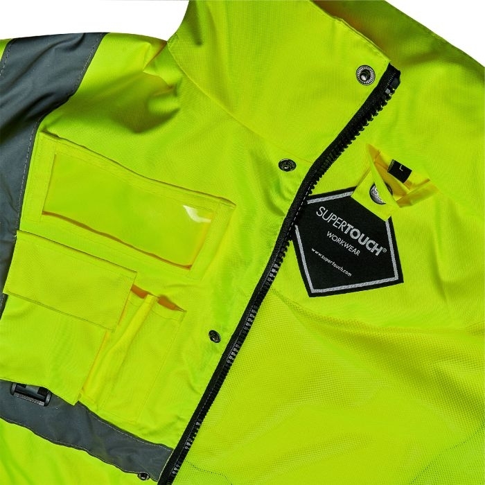 Supertouch Hi Vis Yellow Breathable Jacket