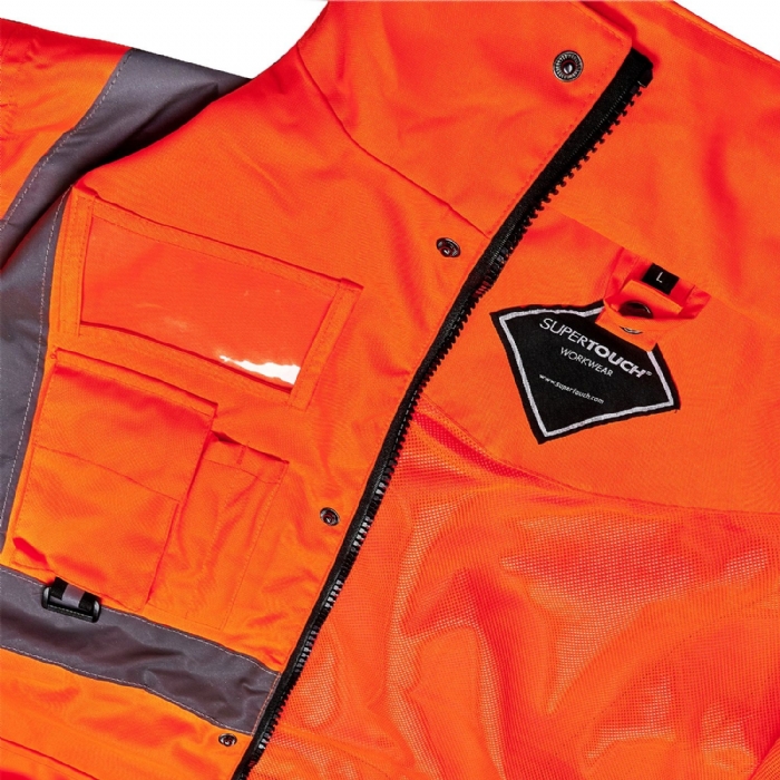 Supertouch Hi Vis Orange Breathable Jacket