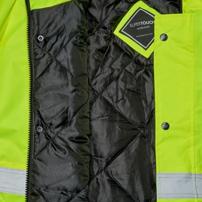 Supertouch Hi Vis Yellow 2 Tone Parka