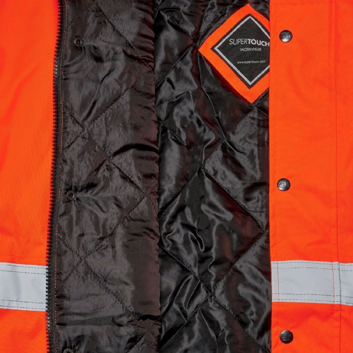 Supertouch Hi Vis Orange 2 Tone Parka