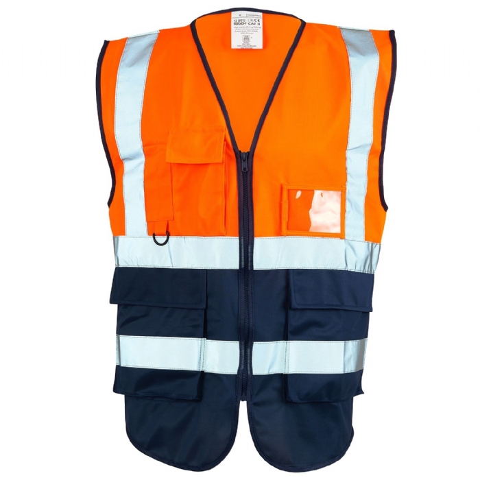 Supertouch Hi Vis Orange 2 Tone Executive Vest