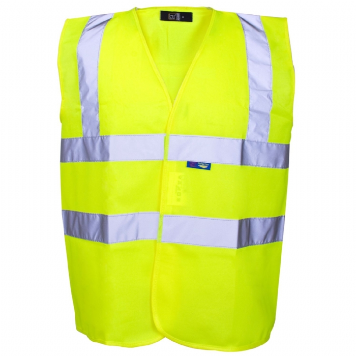 Supertouch Hi Vis Yellow Velcro Vest