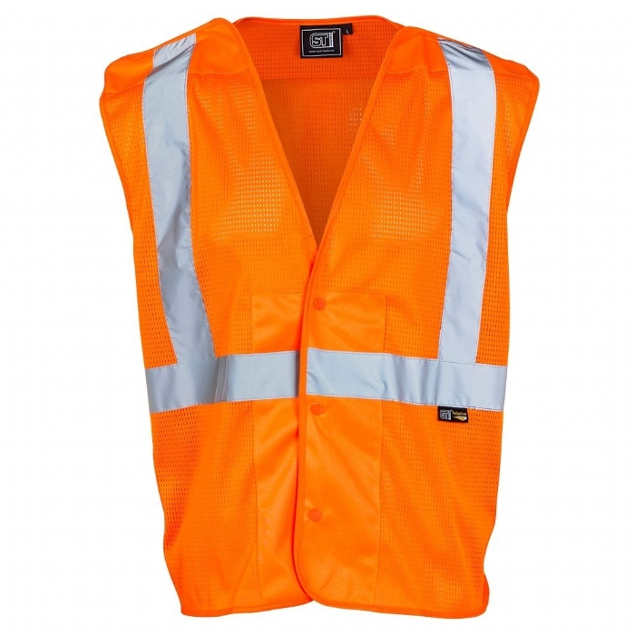 Supertouch Hi Vis Orange Mesh Vest