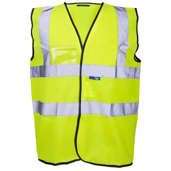 Supertouch Hi Vis Yellow Velcro ID Vest