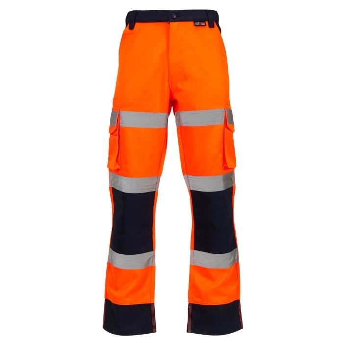 Hi-Vis 2 Tone Orange Combat Trousers