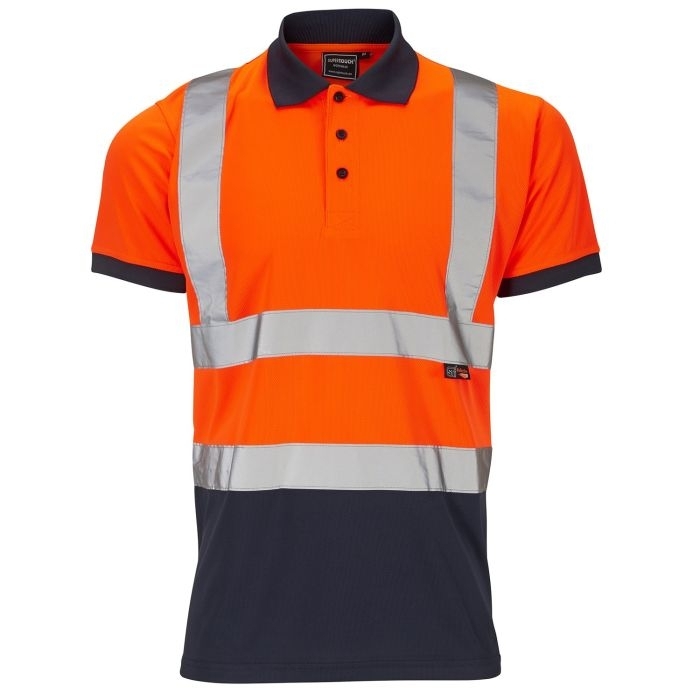 Hi-Vis 2 Tone Orange Polo Shirt