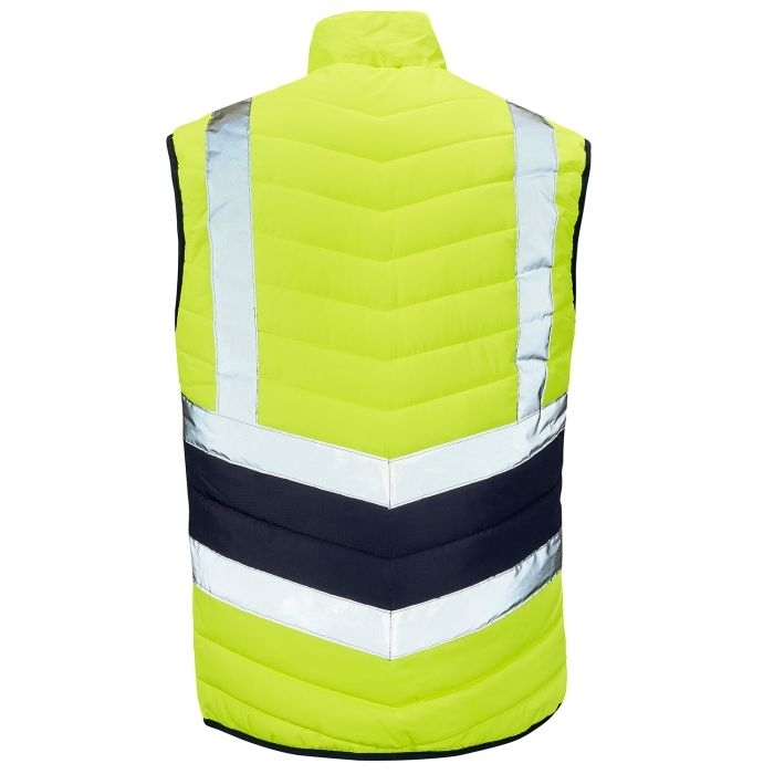 Hi Vis Yellow 2 Tone Puffer Bodywarmer