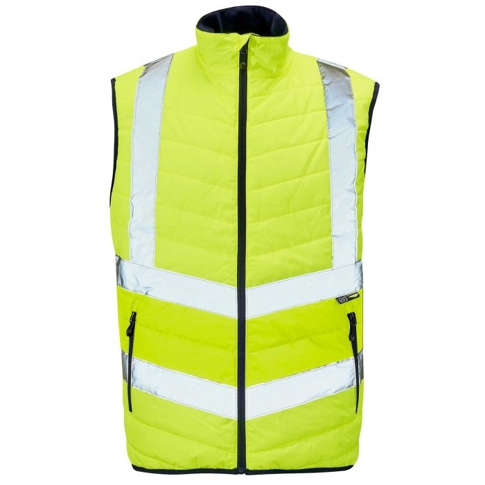 Hi Vis Yellow Puffer Bodywarmer