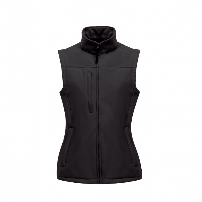 REGATTA LADIES FLUX SOFT SHELL BODYWARMER, BLACK